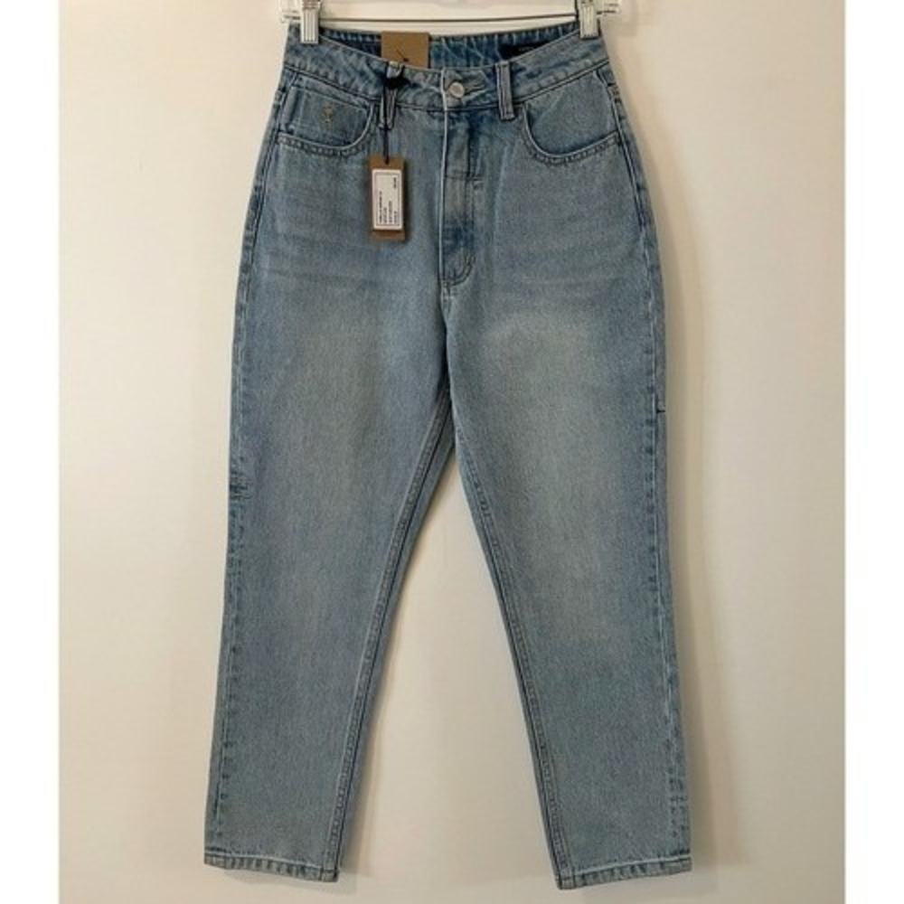 Thrills Casey Slim Jean Ash Blue High Waist Cropped Organic Cotton Denim Size 26